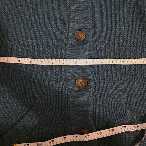 Merona Blue Cardigan Sweater with Ribbed Detailing - Picture 4 of 5